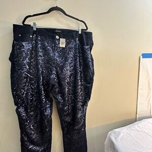 Elegant Black Patterned Women's Jeans